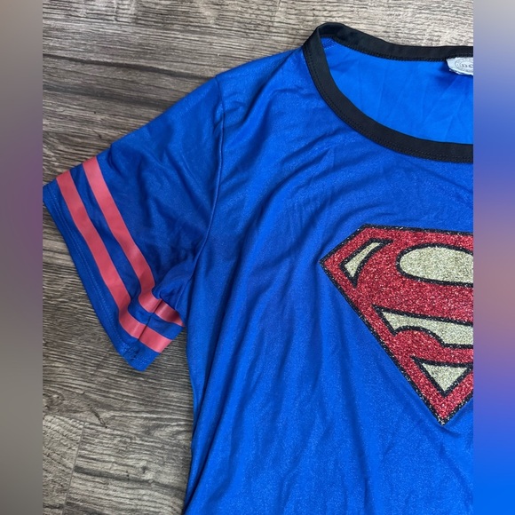 DC Comics Blue Superman Kids Shirt - Picture 5 of 8